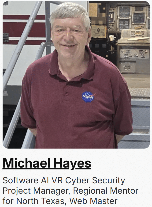 Michael Hayes, NASA HUNCH project manager and regional mentor